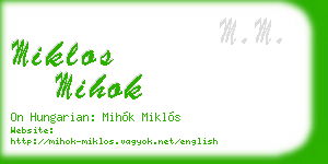 miklos mihok business card