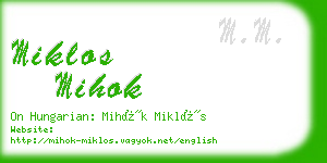 miklos mihok business card